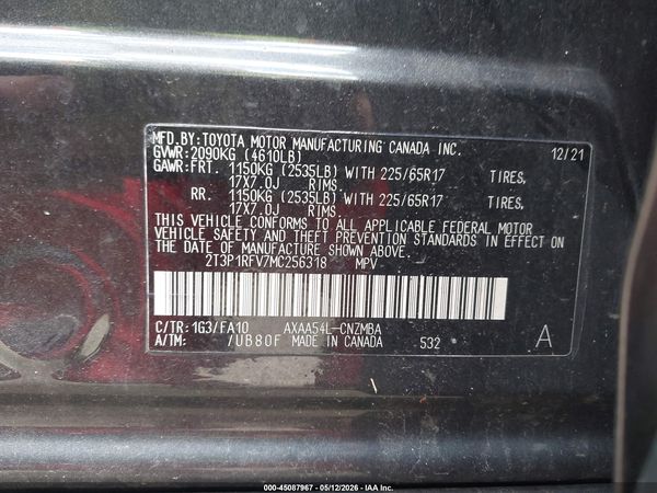 2021 TOYOTA RAV4 XLE