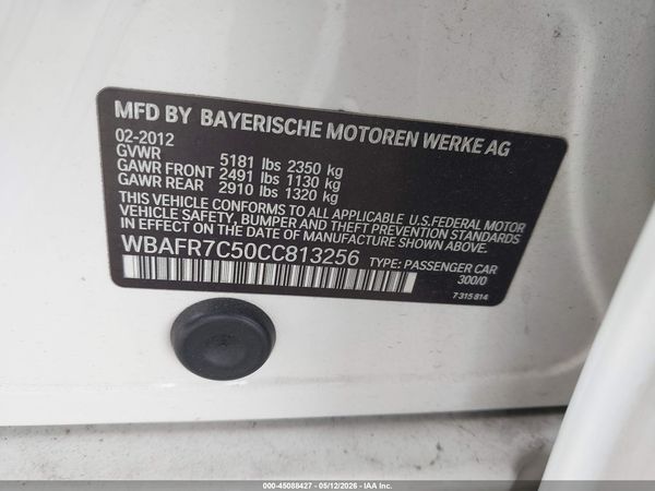 2012 BMW 535I