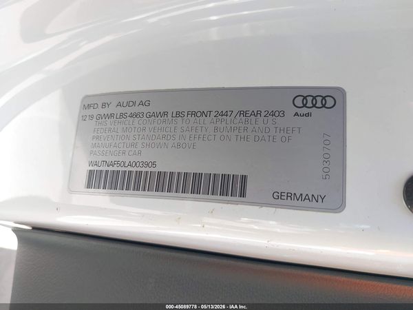 2020 AUDI A5