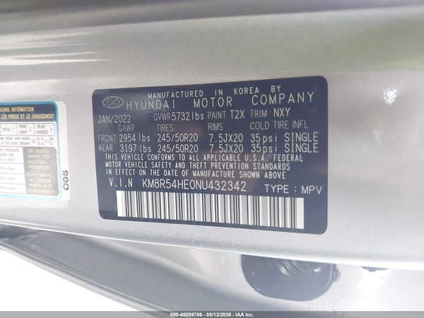 2022 HYUNDAI PALISADE LIMITED