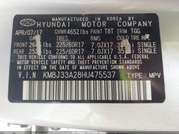 2017 HYUNDAI TUCSON ECO