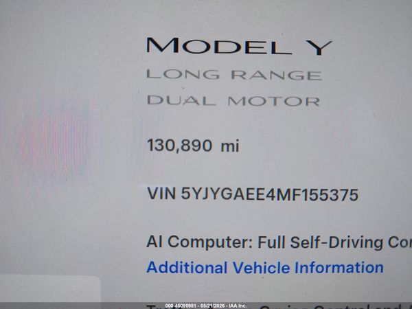 2021 TESLA MODEL Y