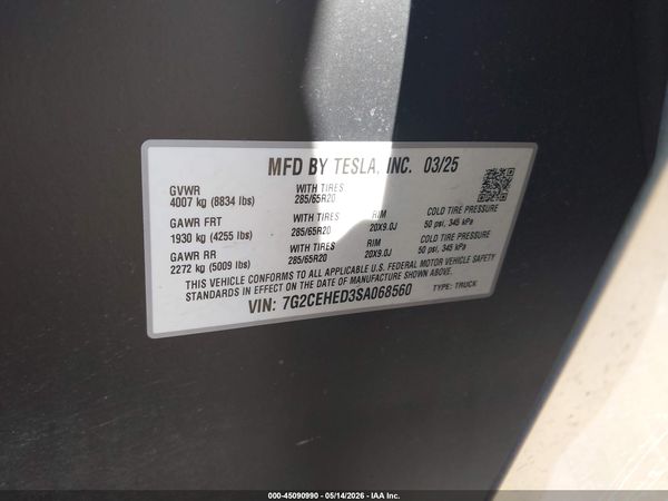 2025 TESLA CYBERTRUCK ALL-WHEEL DRIVE
