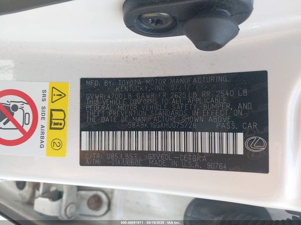 2017 LEXUS ES 350
