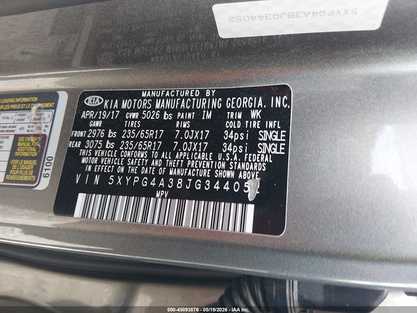 2018 KIA SORENTO 2.4L LX