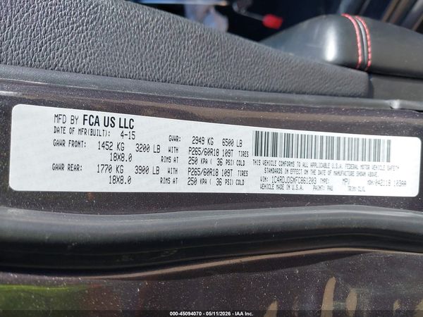 2015 DODGE DURANGO R/T