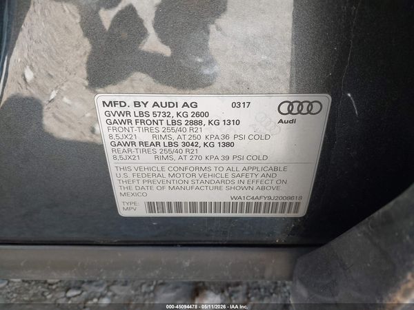 2018 AUDI SQ5 3.0T PREMIUM PLUS