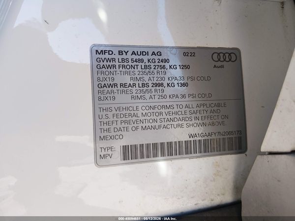 2022 AUDI Q5