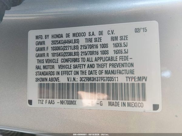 2015 HONDA CR-V LX