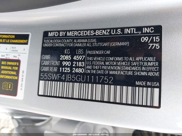 2016 MERCEDES-BENZ C 300 C300