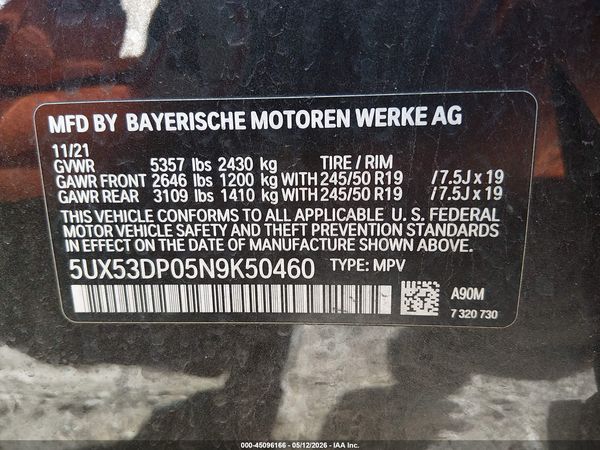 2022 BMW X3 XDRIVE30I