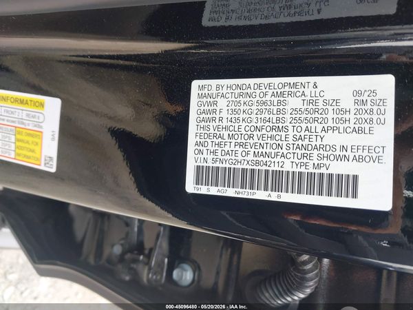 2025 HONDA PILOT TOURING