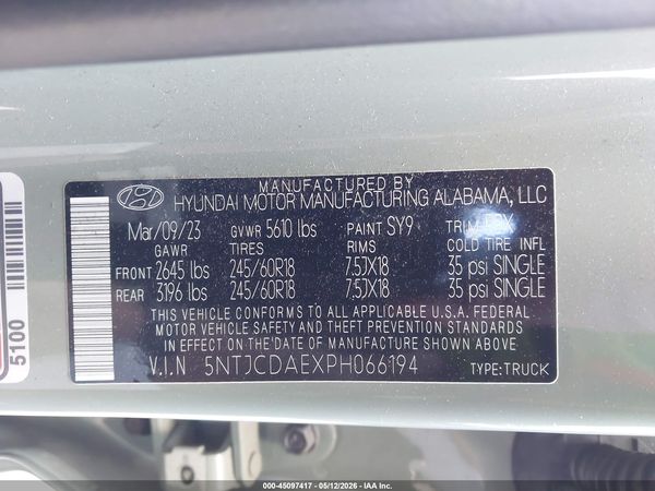 2023 HYUNDAI SANTA CRUZ SEL