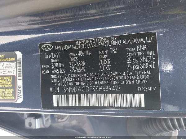 2025 HYUNDAI TUCSON SE