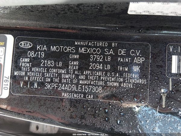 2020 KIA FORTE LXS
