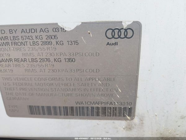 2015 AUDI Q5 3.0 TDI PREMIUM PLUS