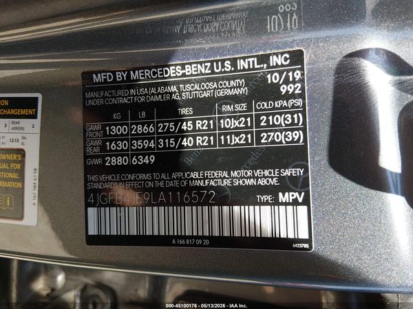 2020 MERCEDES-BENZ GLE 350 GLE350