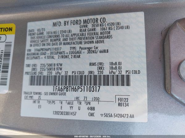 2023 FORD MUSTANG