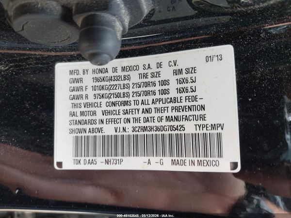 2013 HONDA CR-V LX