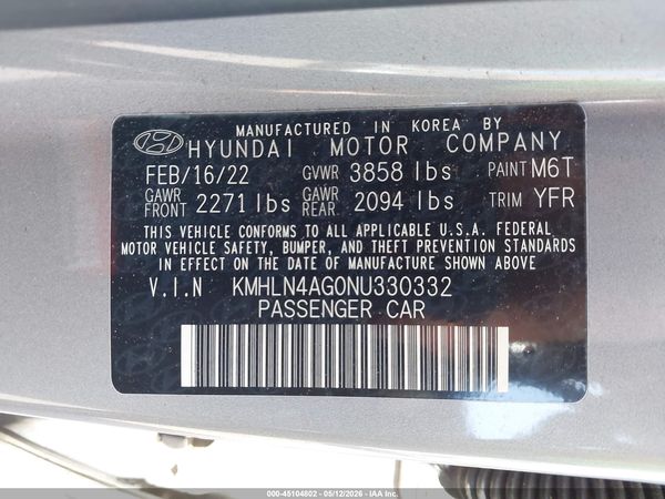 2022 HYUNDAI ELANTRA SEL