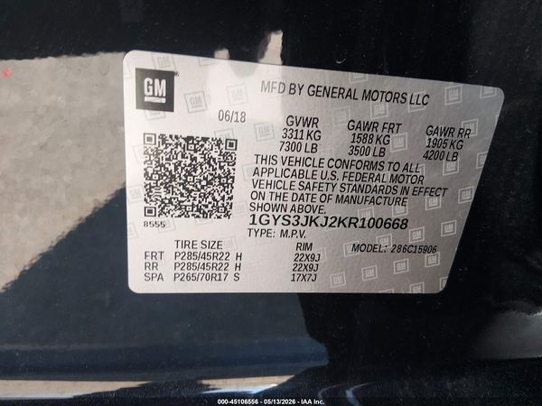 2019 CADILLAC ESCALADE ESV PREMIUM LUXURY