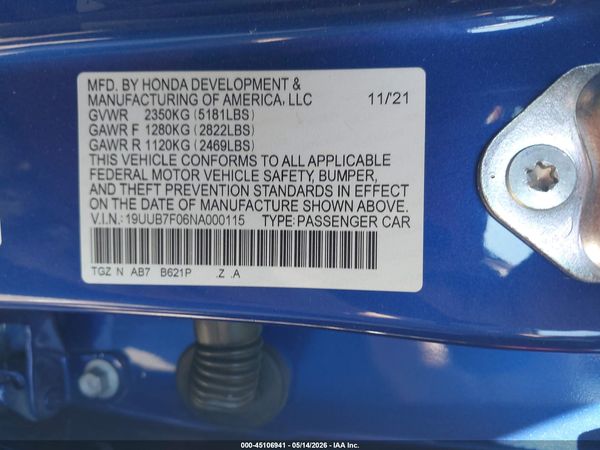 2022 ACURA TLX TYPE S