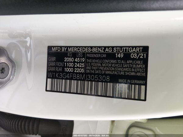 2021 MERCEDES-BENZ A 220 4MATIC