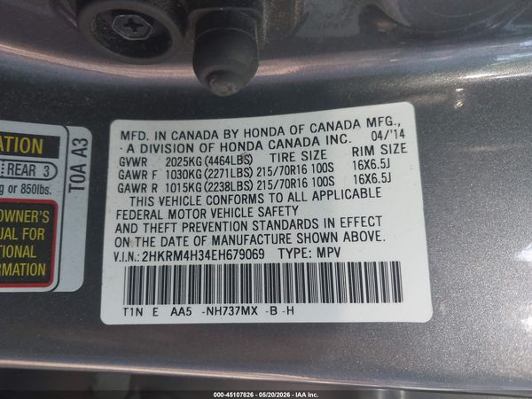 2014 HONDA CR-V LX