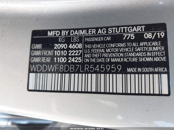 2020 MERCEDES-BENZ C 300 C300
