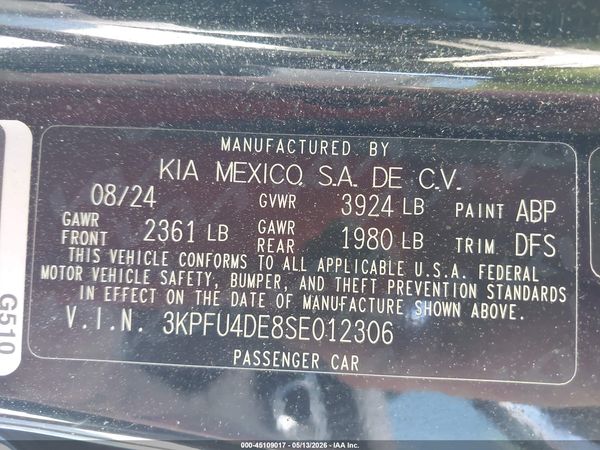 2025 KIA K4 EX