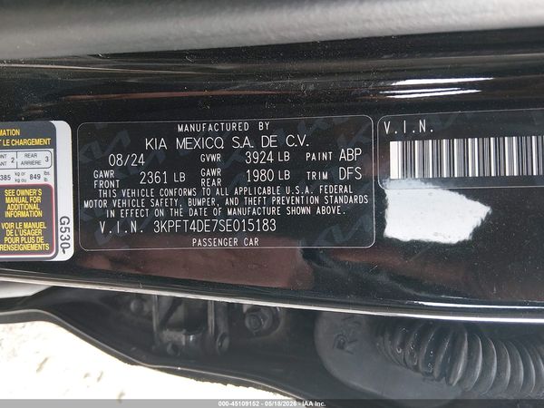 2025 KIA K4 LX