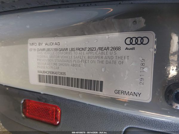 2019 AUDI S5 3.0T PREMIUM