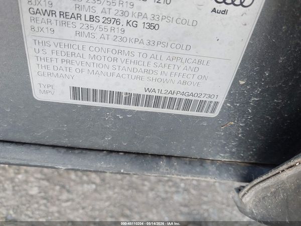 2016 AUDI Q5 2.0T PREMIUM