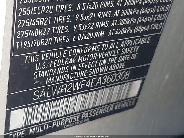 2014 LAND ROVER RANGE ROVER SPORT 3.0L V6 SUPERCHARGED HSE