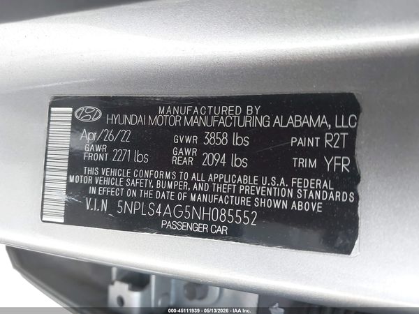 2022 HYUNDAI ELANTRA SEL