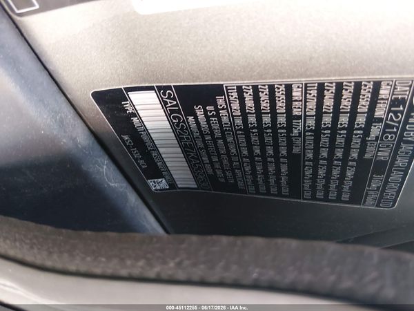 2019 LAND ROVER RANGE ROVER 5.0L V8 SUPERCHARGED