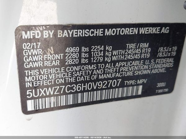2017 BMW X3 SDRIVE28I