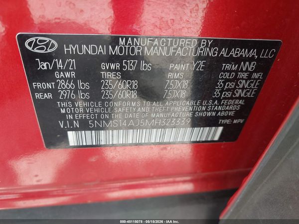 2021 HYUNDAI SANTA FE SE