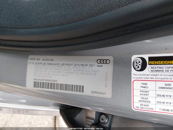 2016 AUDI S6 4.0T PREMIUM PLUS
