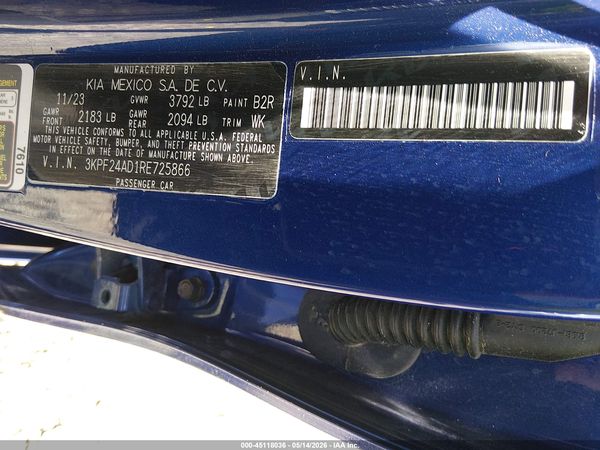 2024 KIA FORTE LXS