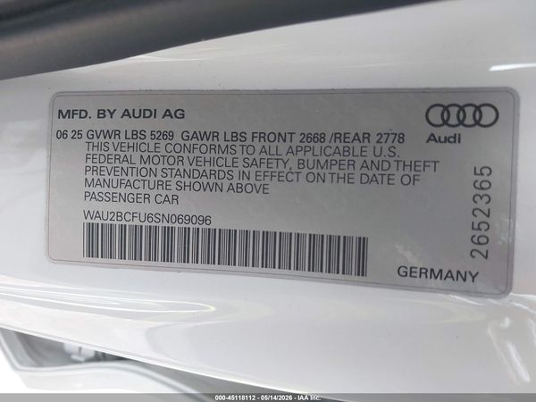 2025 AUDI ALL-NEW A5