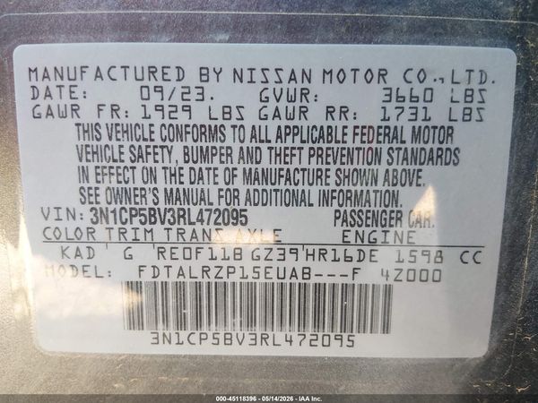 2024 NISSAN KICKS S XTRONIC CVT — I9