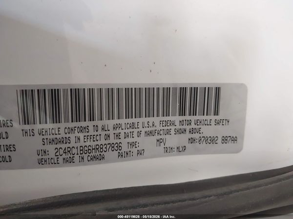 2017 CHRYSLER PACIFICA TOURING-L — I9