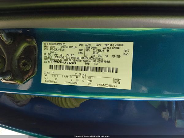 2020 FORD F-150 XL