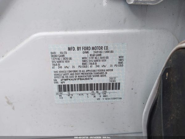 2023 FORD EDGE SEL — I9