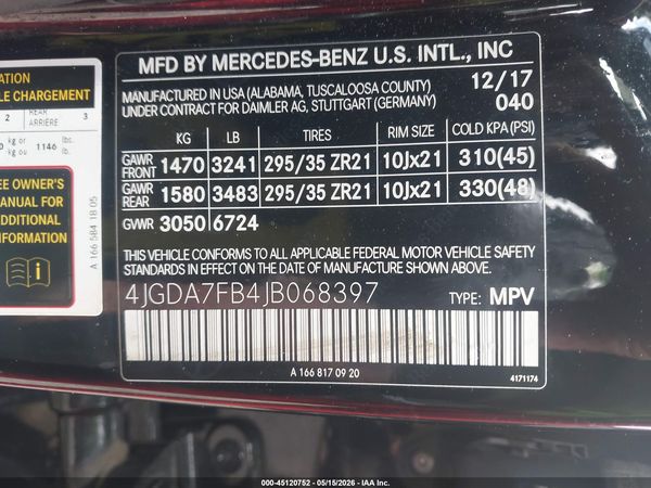 2018 MERCEDES-BENZ AMG GLE 63 S 4MATIC