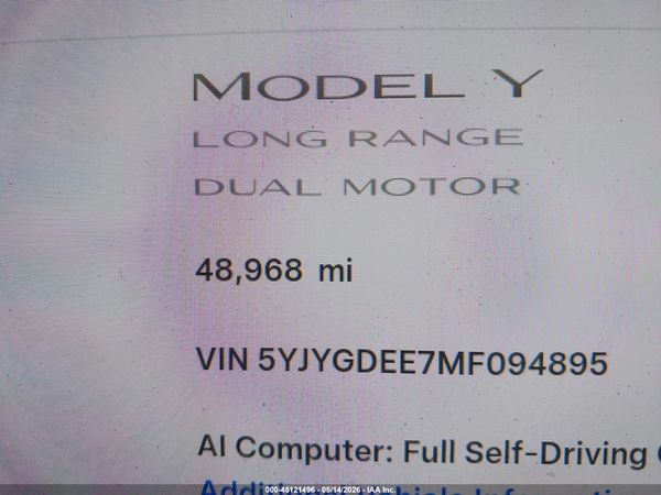 2021 TESLA MODEL Y