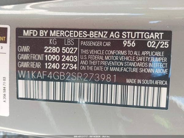 2025 MERCEDES-BENZ C 300 C300