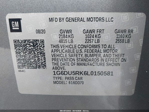 2020 CADILLAC CT5 SPORT