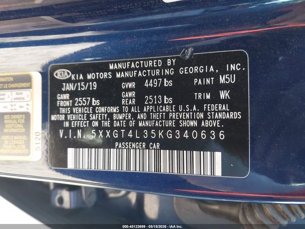 2019 KIA OPTIMA LX